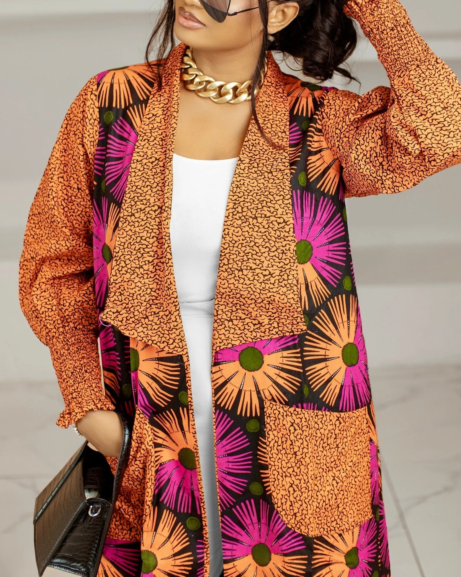 Women's Casual Print Kimono/Jacket
