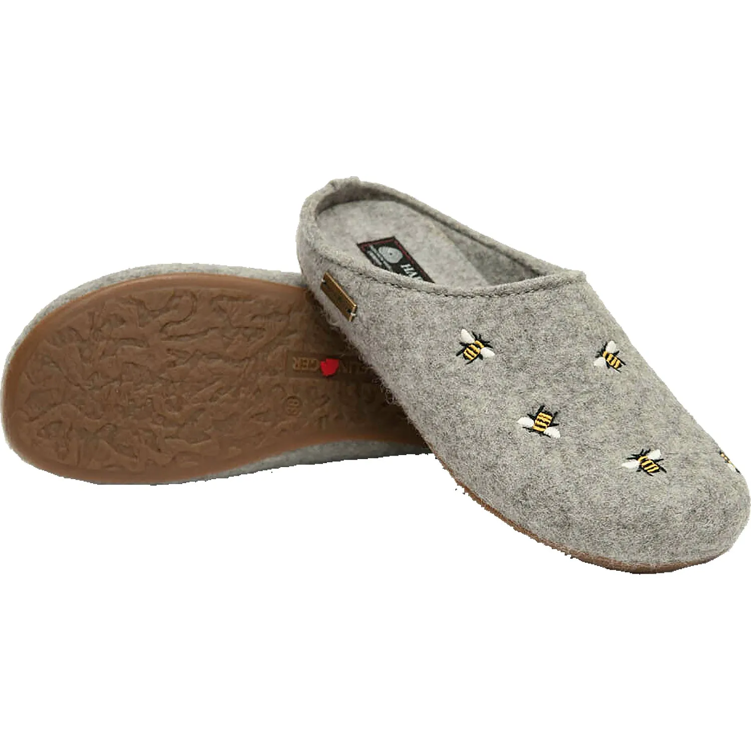 Women's Haflinger API Silver Grey Wool