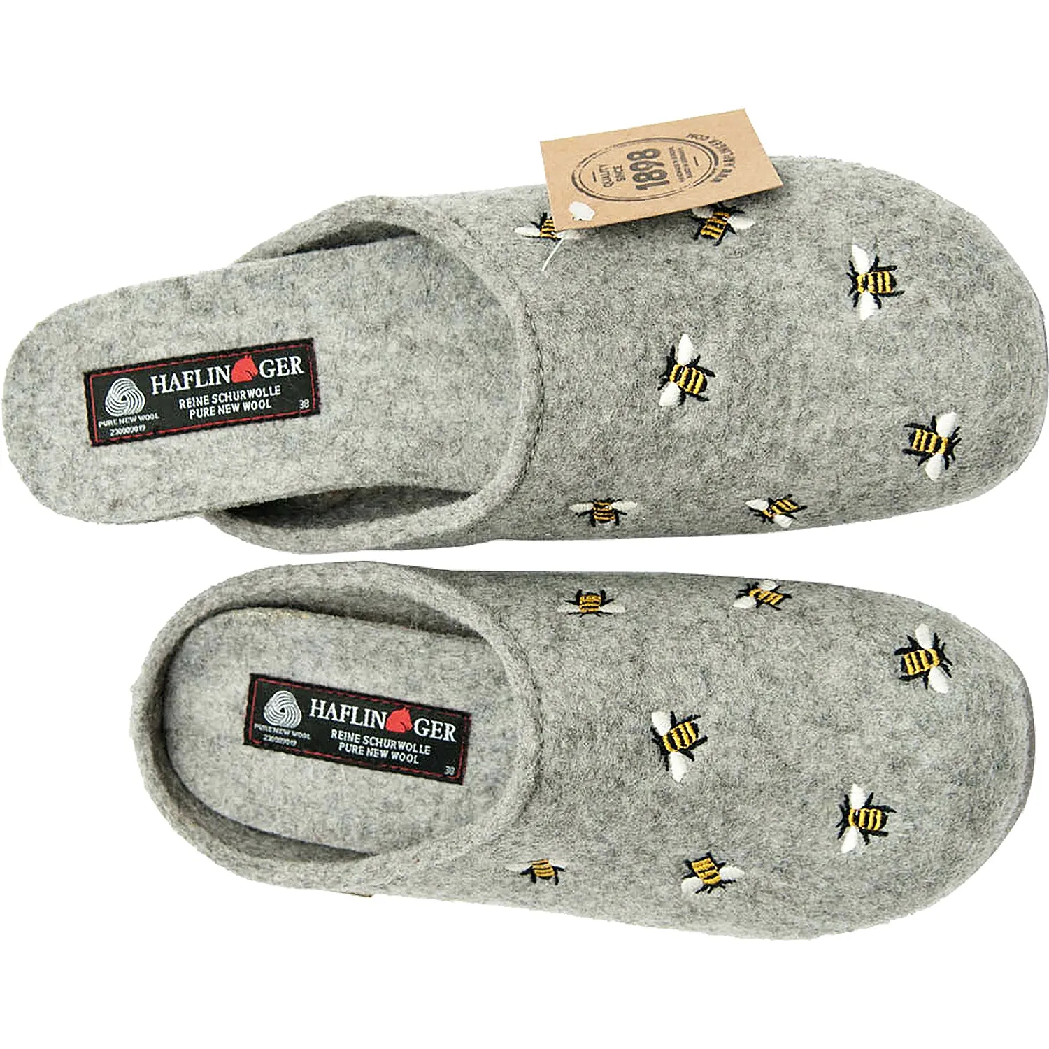 Women's Haflinger API Silver Grey Wool