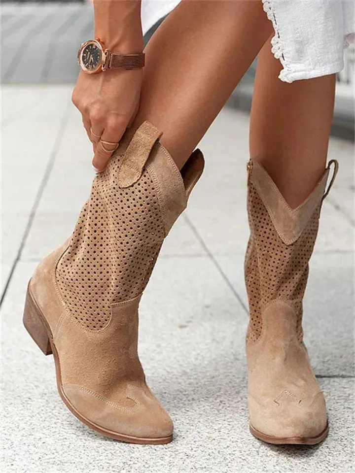 Women's Leather Cowboy Boots