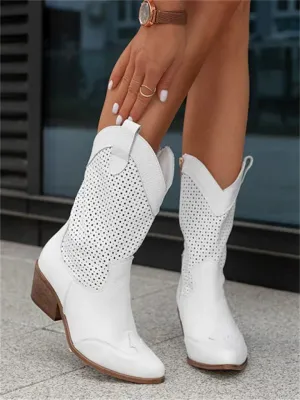 Women's Leather Cowboy Boots